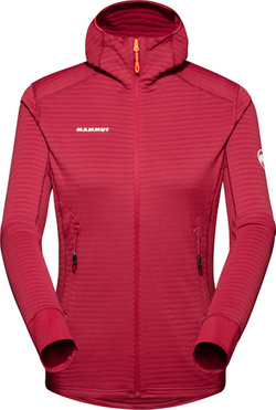 Bluza polarowa Mammut Aconcagua Light ML Hooded Women blood red