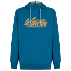 Bluza bawełniana La Sportiva Retro Hoody Men space blue