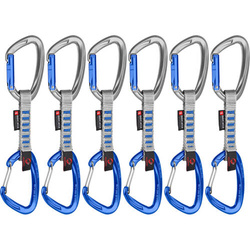 Mammut 6- Pack Crag Indicator Wire Express Sets Straight Gate/Wire silver-ultramarine 10cm