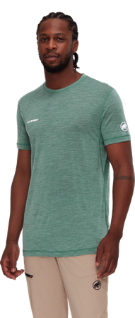 Koszulka Mammut Tree Wool FL T-Shirt Men dark jade melange