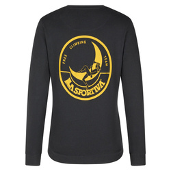 Bluza bawełniana La Sportiva Climbing on the Moon Sweatshirt Women carbon-giallo