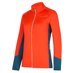 Bluza polarowa La Sportiva Chill JKT Women cherry tomato-storm blue