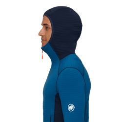 Bluza polarowa Mammut  Taiss Light  ML Hooded  Men deep ice-marine