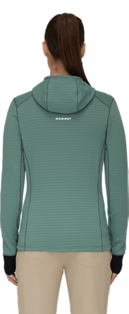 Bluza polarowa Mammut Taiss Light ML Hooded Women dark jade-black